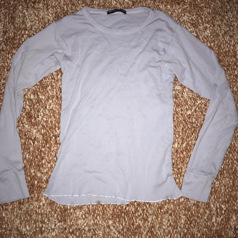 Brandy Melville periwinkle long sleeve w/ ruching